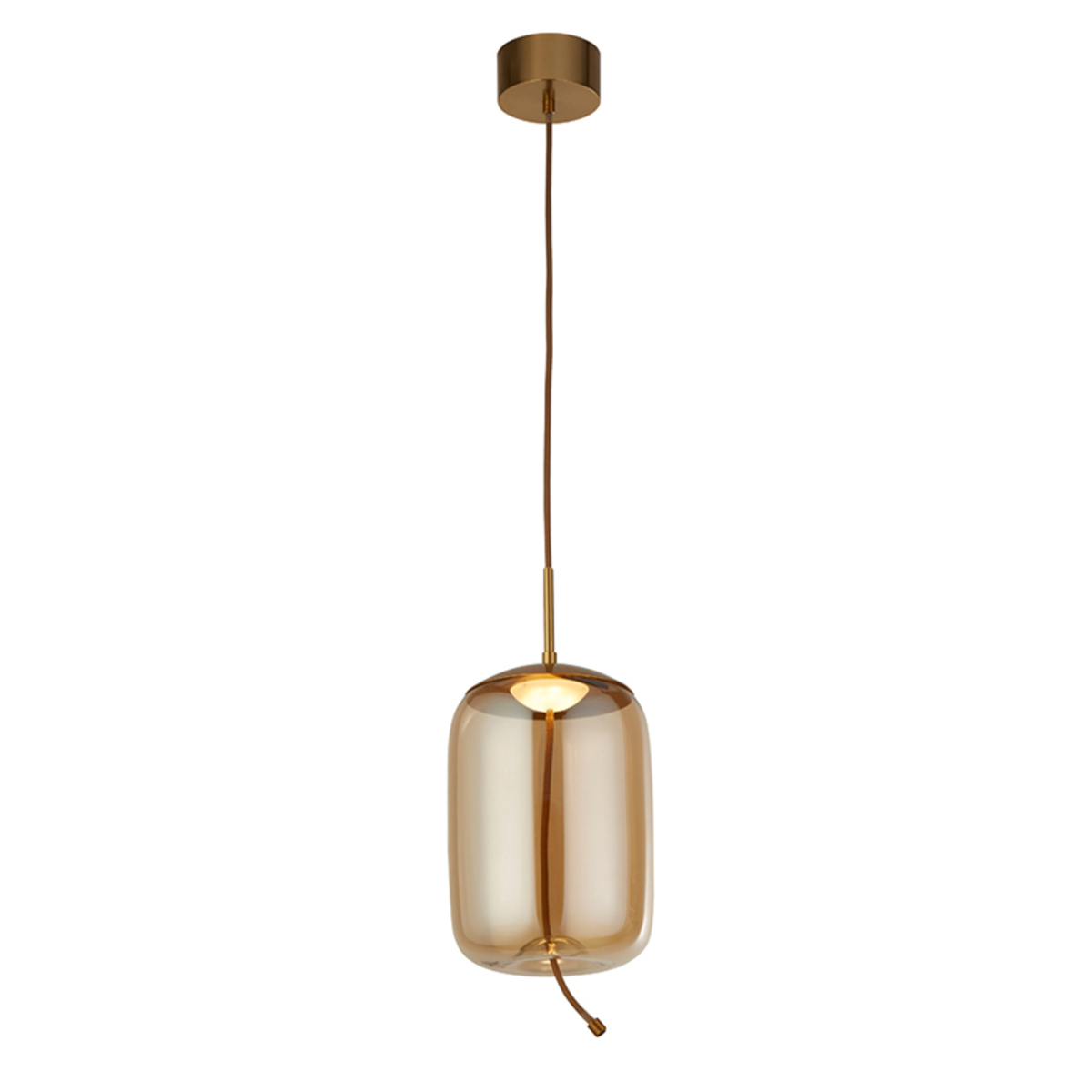 Hanglamp Lisbon Bruin Brons - Glas - DOK 2