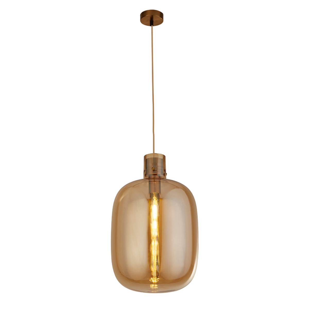Hanglamp Barrel Bruin Brons - Metaal - DOK 2