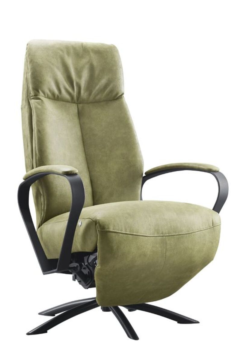 Fauteuil Beltra - Relaxfauteuil - Armleuning - Groen - Stof - Modern - Profijt Meubel