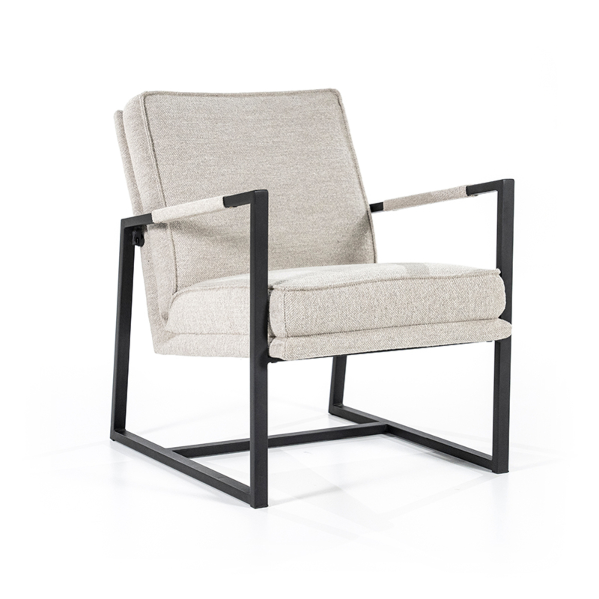Fauteuil Isaac Crème Beige - Stof - Eleonora