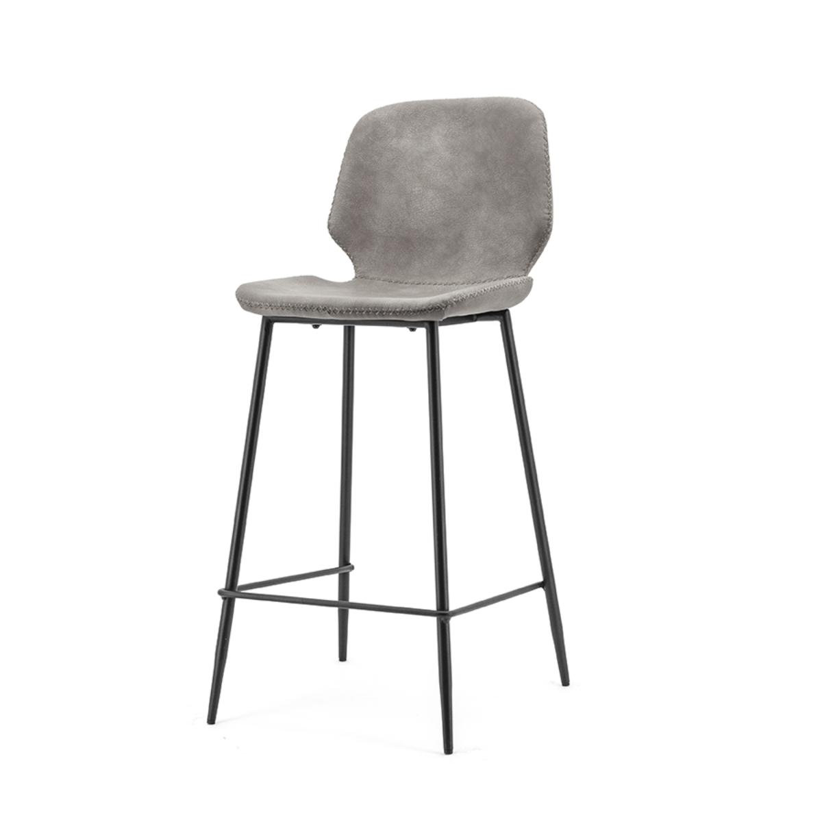 Barkruk Seashell Grijs - PU-Leder - By Boo
