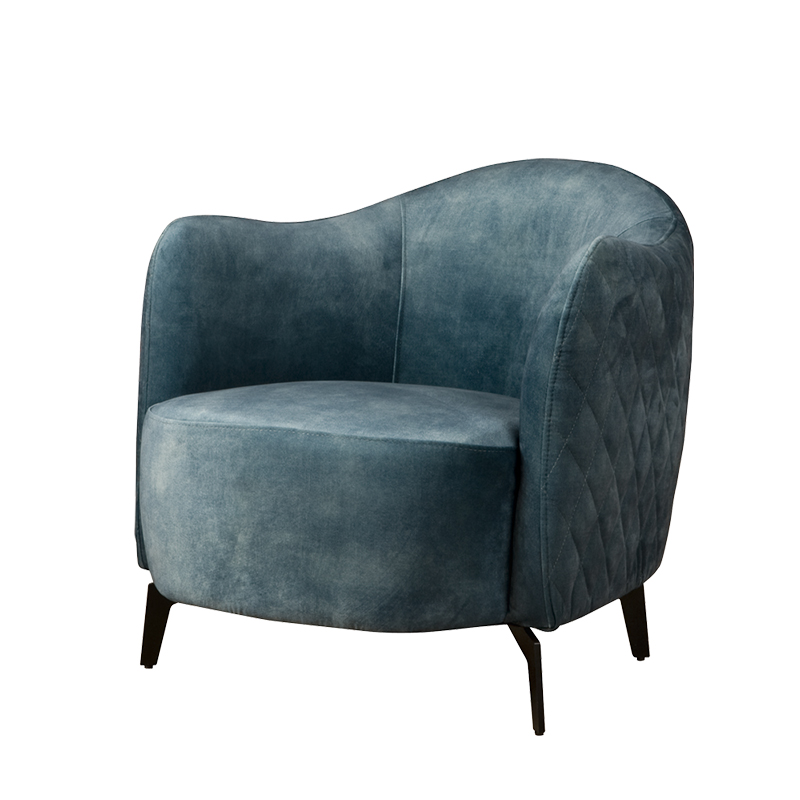 Fauteuil Bondo Blauw - Velours - DOK 2 Cosy