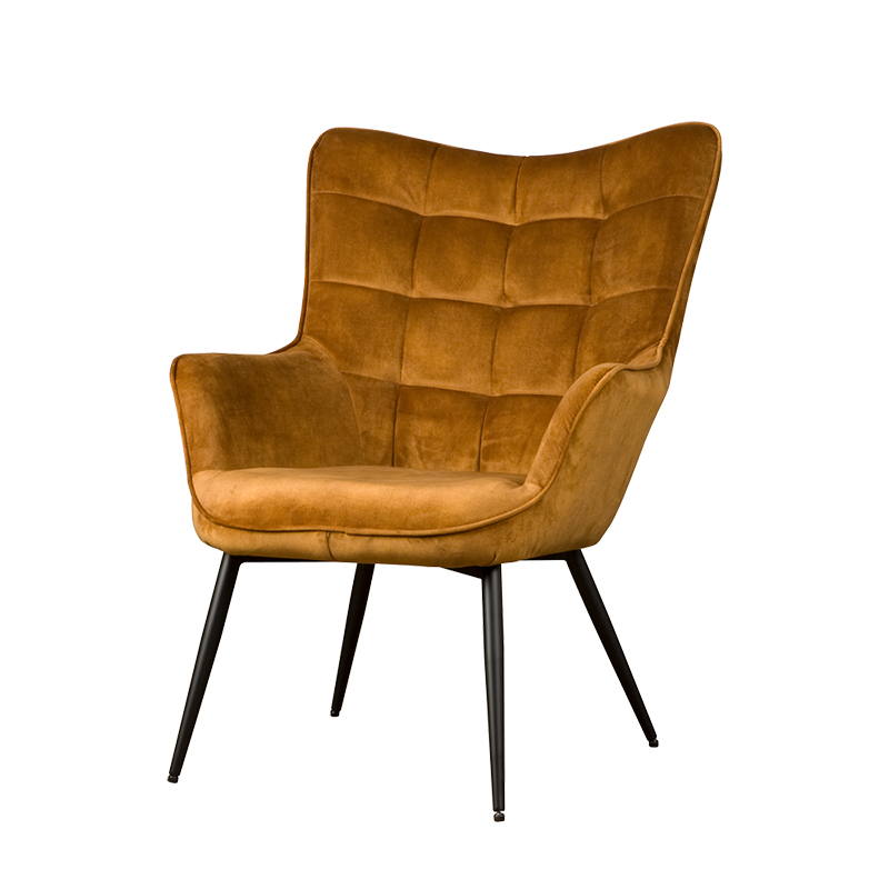 Fauteuil Badia Geel Goud - Stof - DOK 2 Cosy