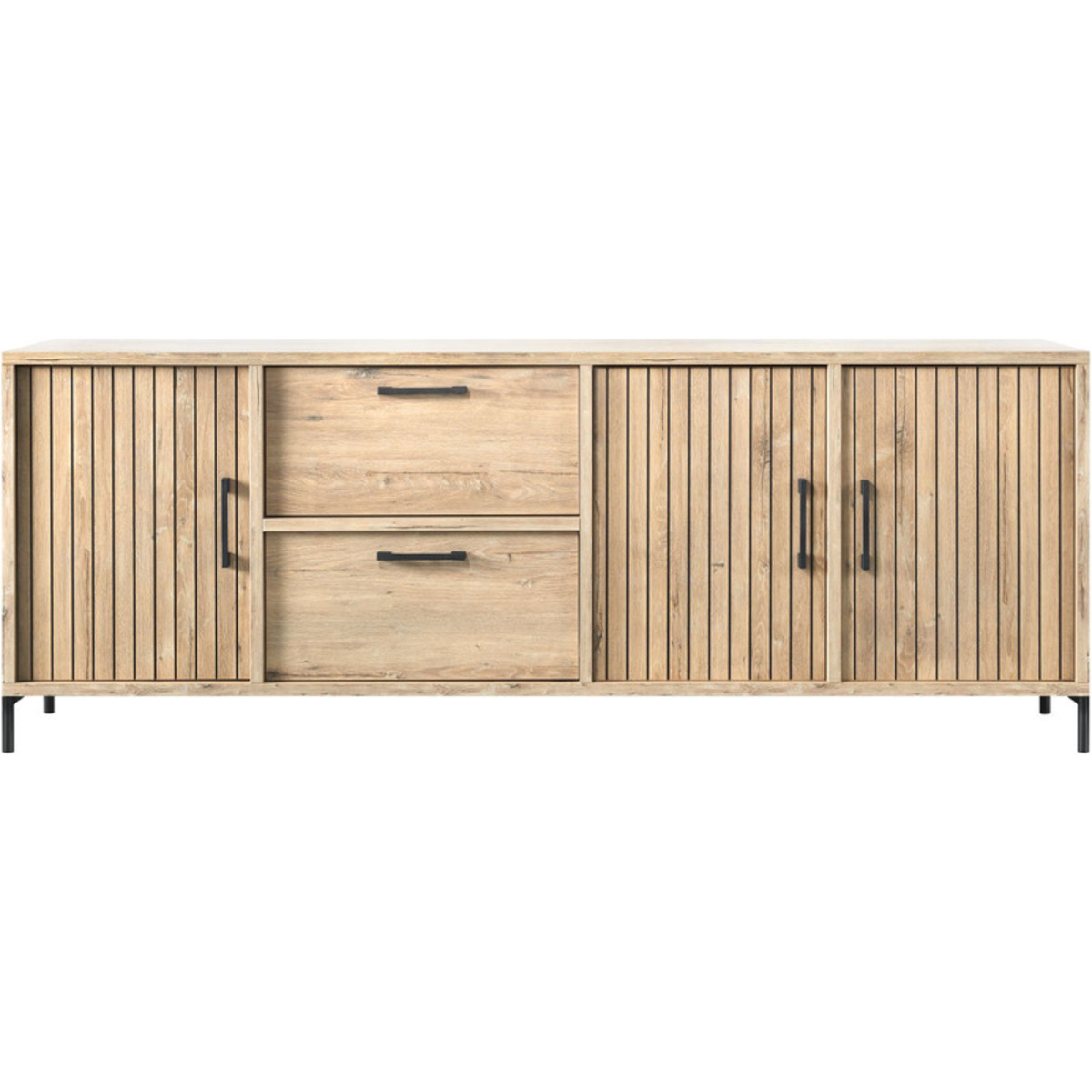 Dressoir Mena - Bruin - Hout - Modern - Profijt Meubel