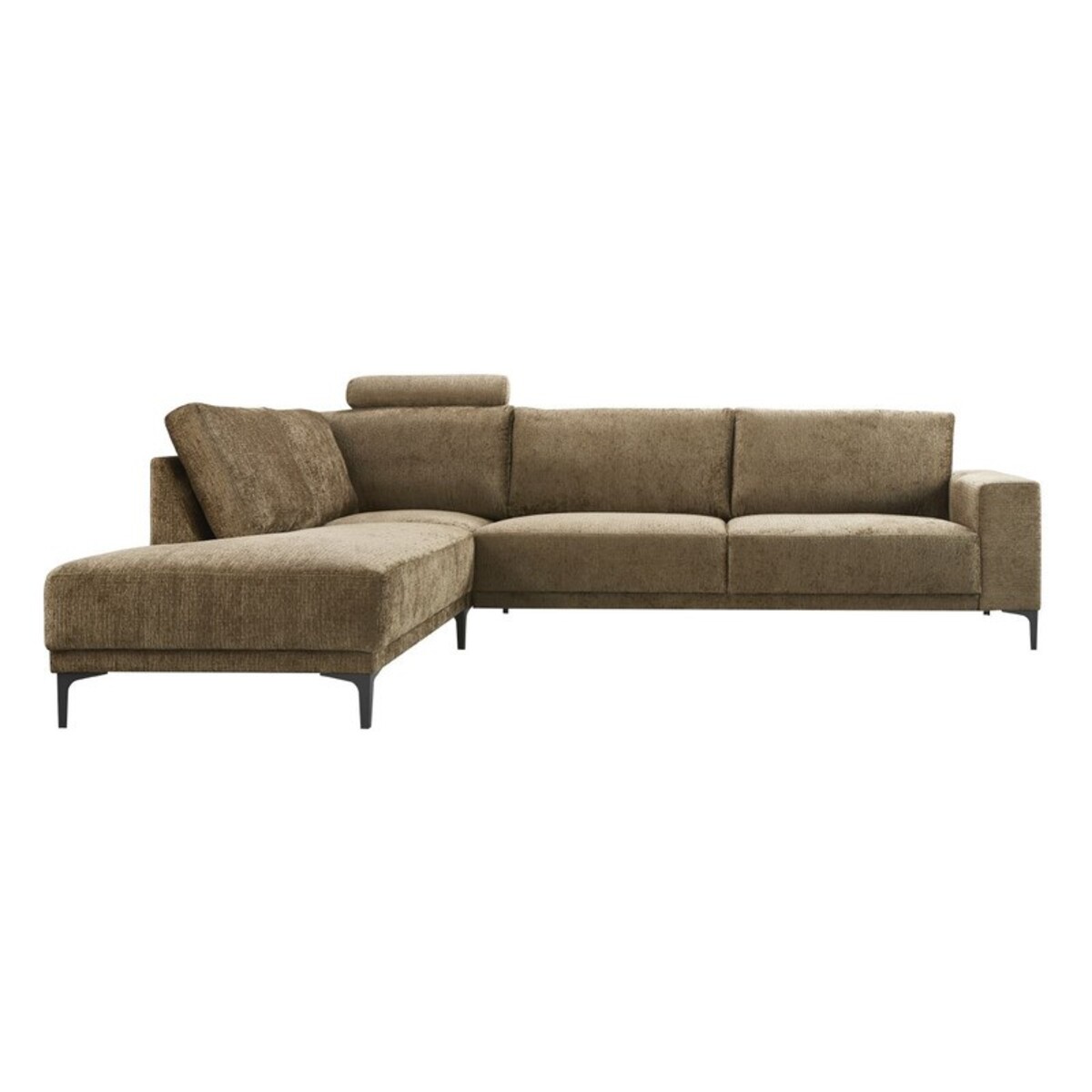 Hoekbank Clanton - - Bruin - Stof - Modern - Profijt Meubel