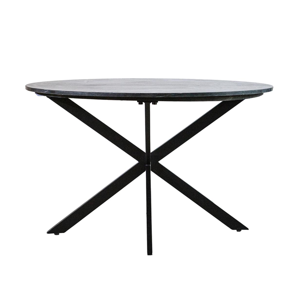 Eetkamertafel Zwart - Natuurlijk materiaal - Eleonora