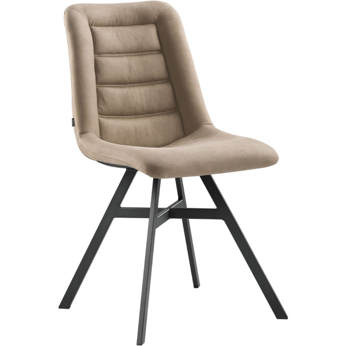 Eetkamerstoel Naco - Zonder armleuning - Bruin - Stof - Modern - Profijt Meubel