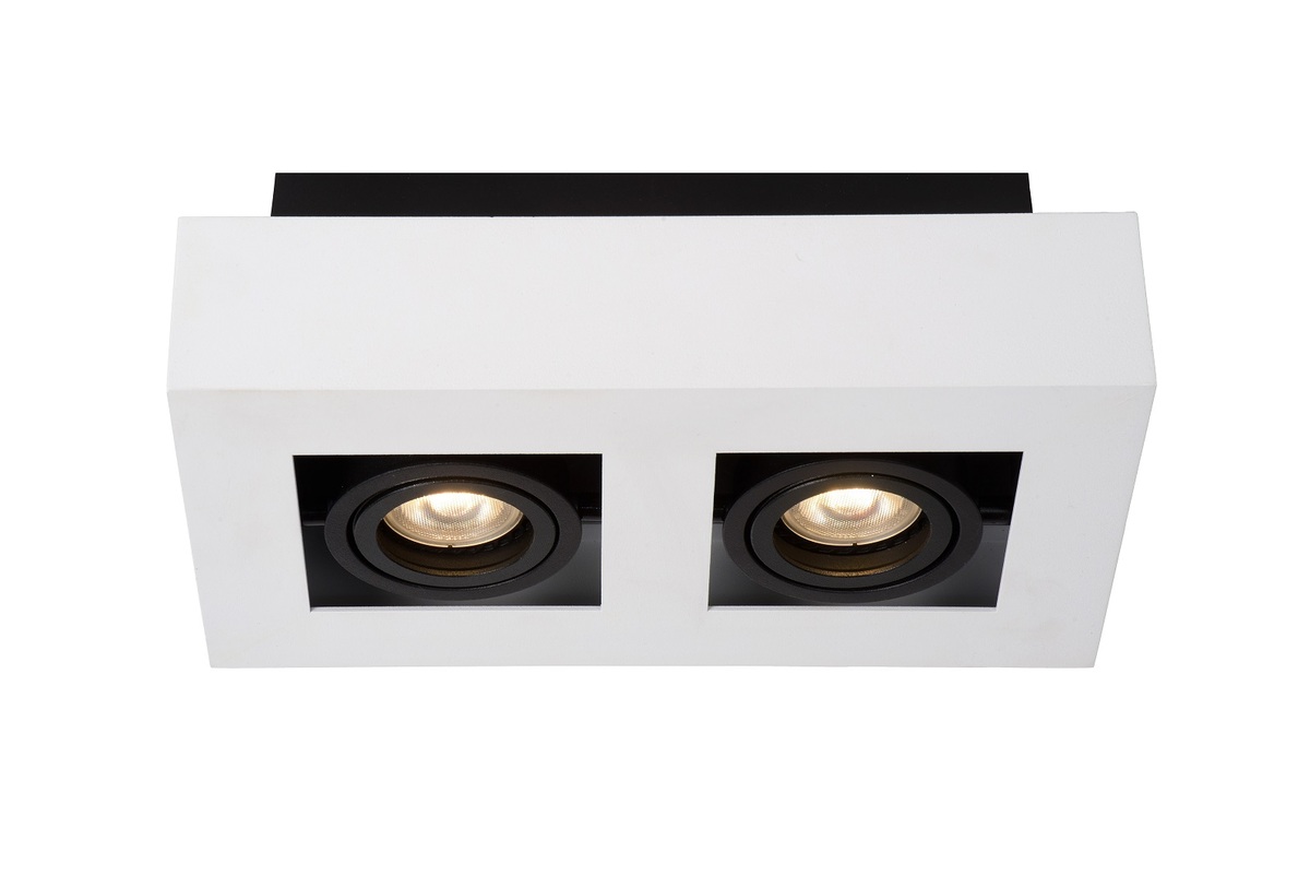 Spot Xirax Wit - Aluminium - Lucide