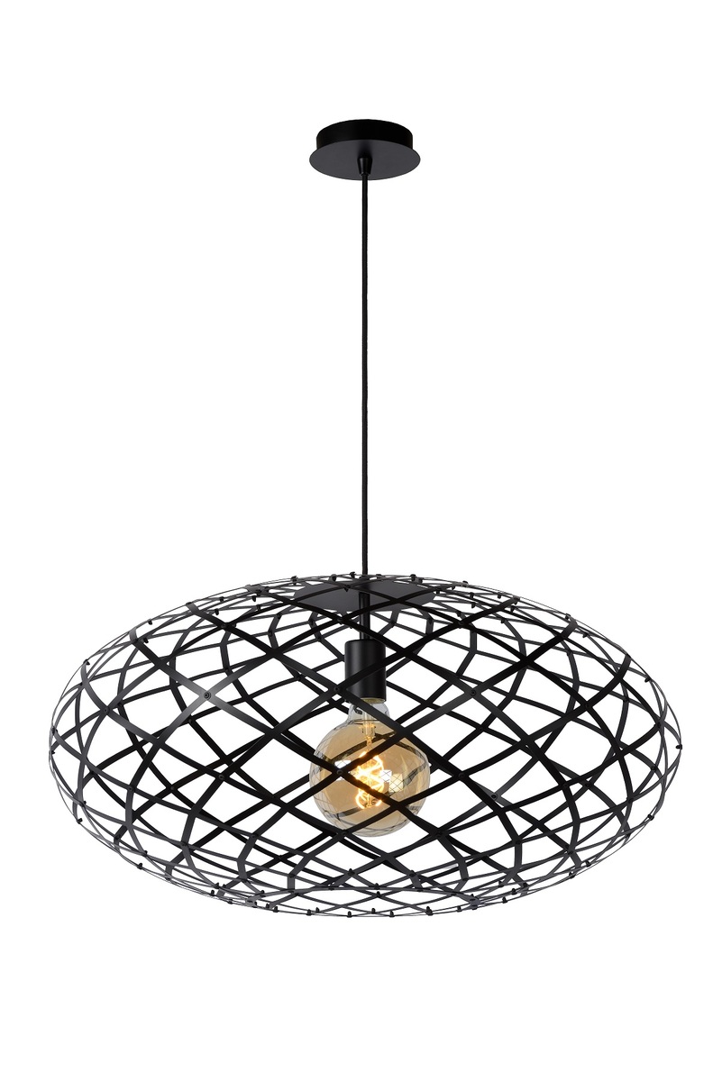 Hanglamp Wolfram Zwart - Metaal - Lucide