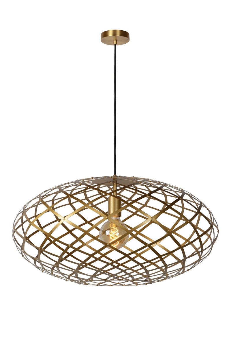 Hanglamp Wolfram Bruin Goud - Metaal - Lucide