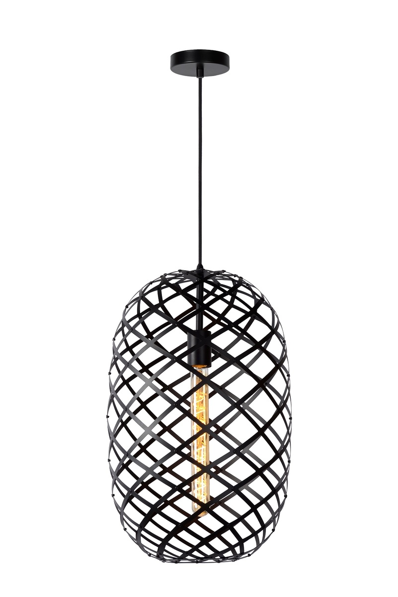 Hanglamp Wolfram Zwart - Metaal - Lucide