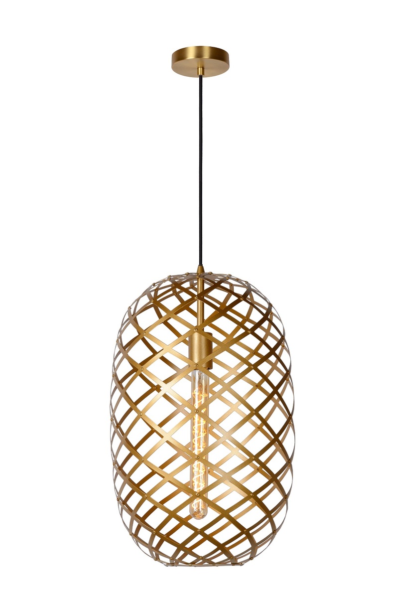 Hanglamp Wolfram Bruin Goud - Metaal - Lucide