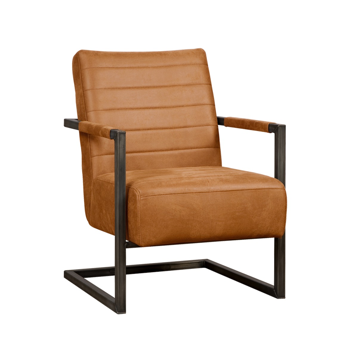 Fauteuil Rocca Bruin Cognac - Leder - DOK 2 Rustique