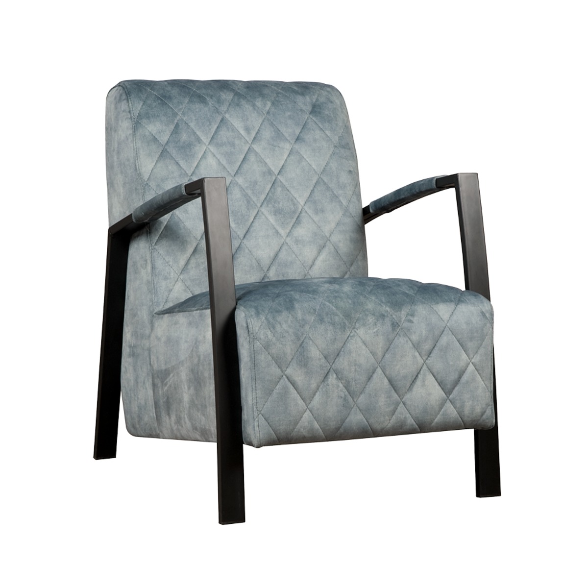 Fauteuil Villa Blauw - Velours - DOK 2 Rustique