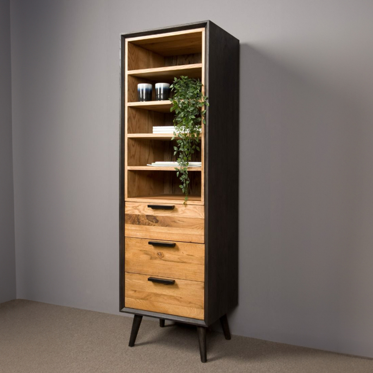 Boekkast Calais - Bruin - Eiken - Industrieel - DOK 2 Rustique