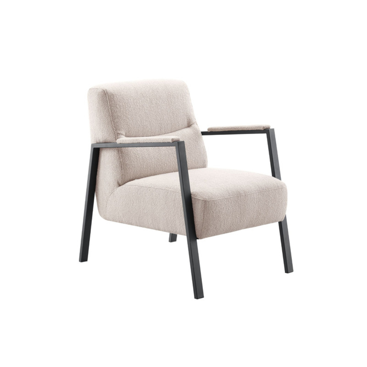 Fauteuil Safira - Armleuning - Beige - Stof - Modern - Profijt Meubel