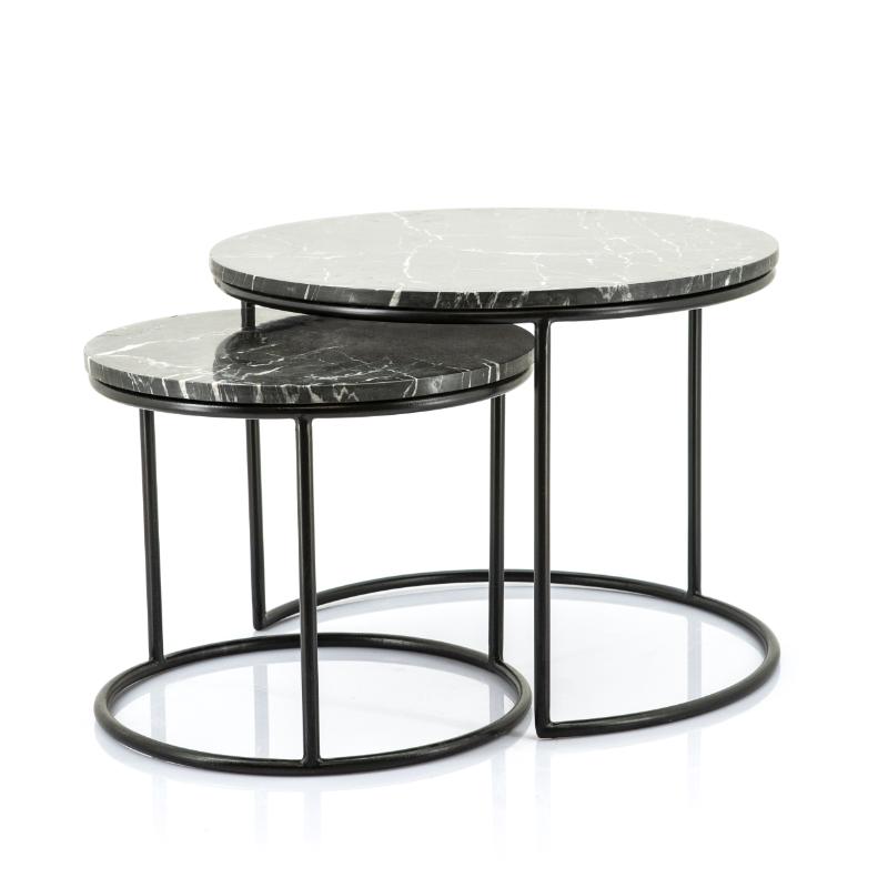 Bijzettafel Romeo Zwart  - Metaal - By Boo