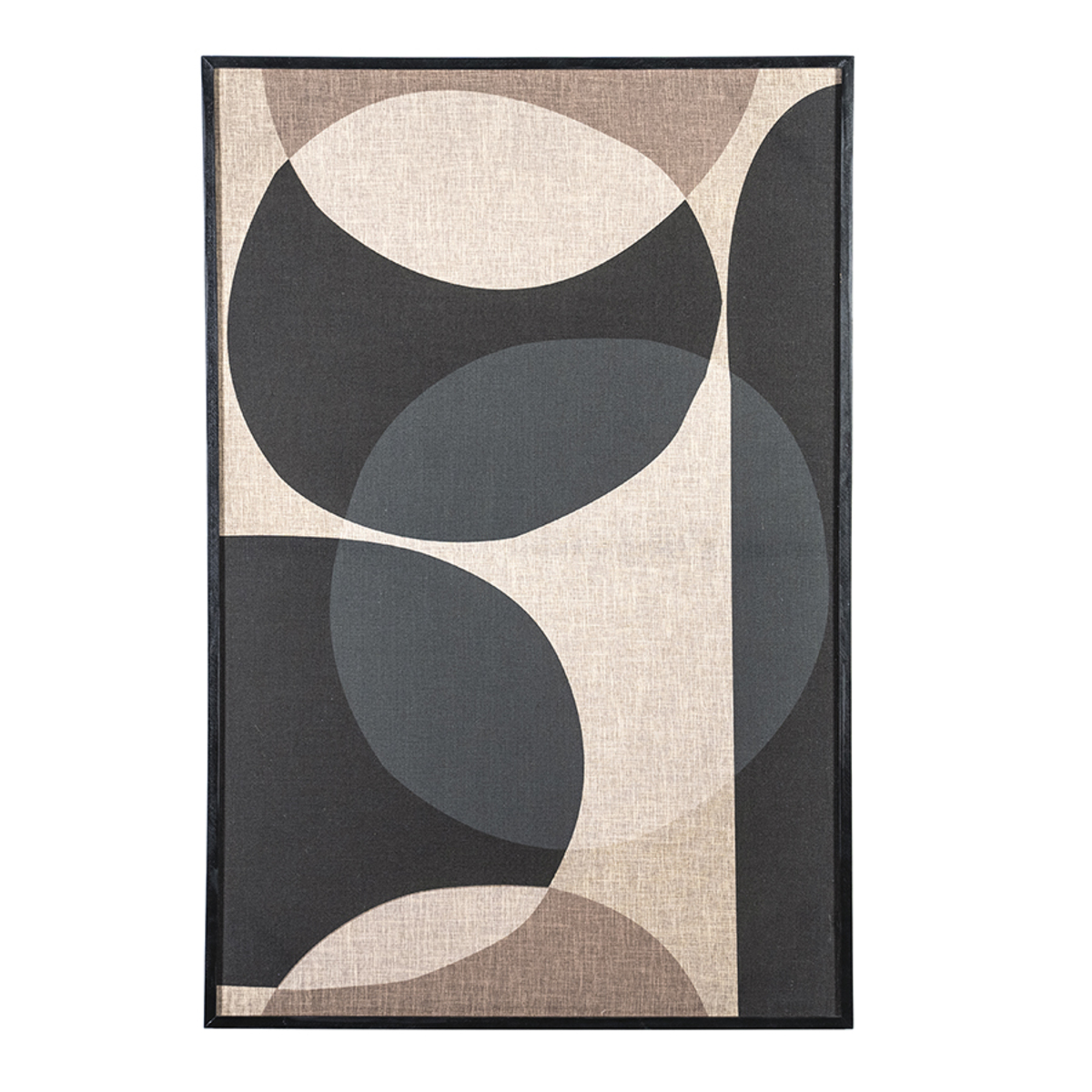 Wanddecoratie  Zwart - Stof - By Boo