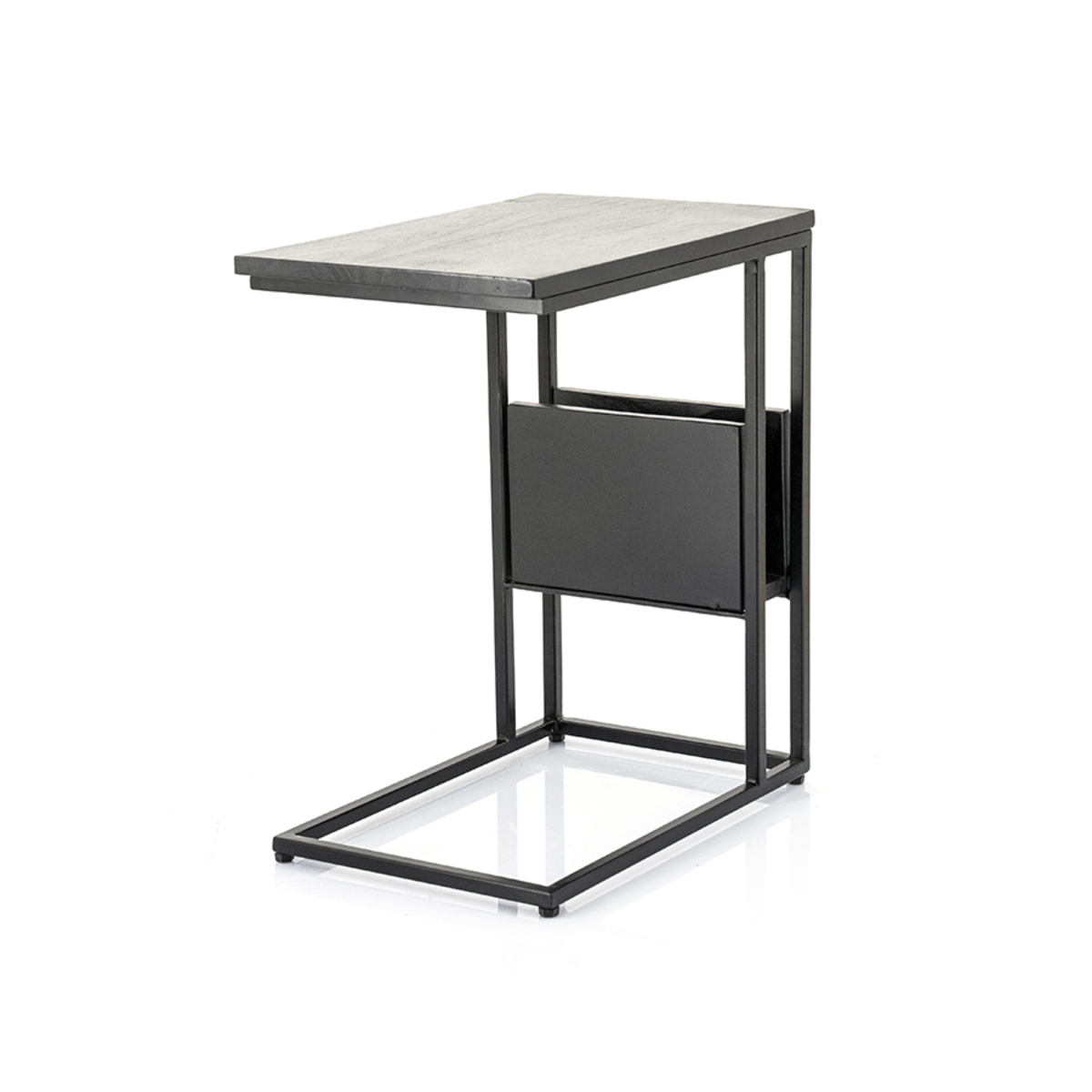 Bijzettafel Slider Zwart - Hout - By Boo