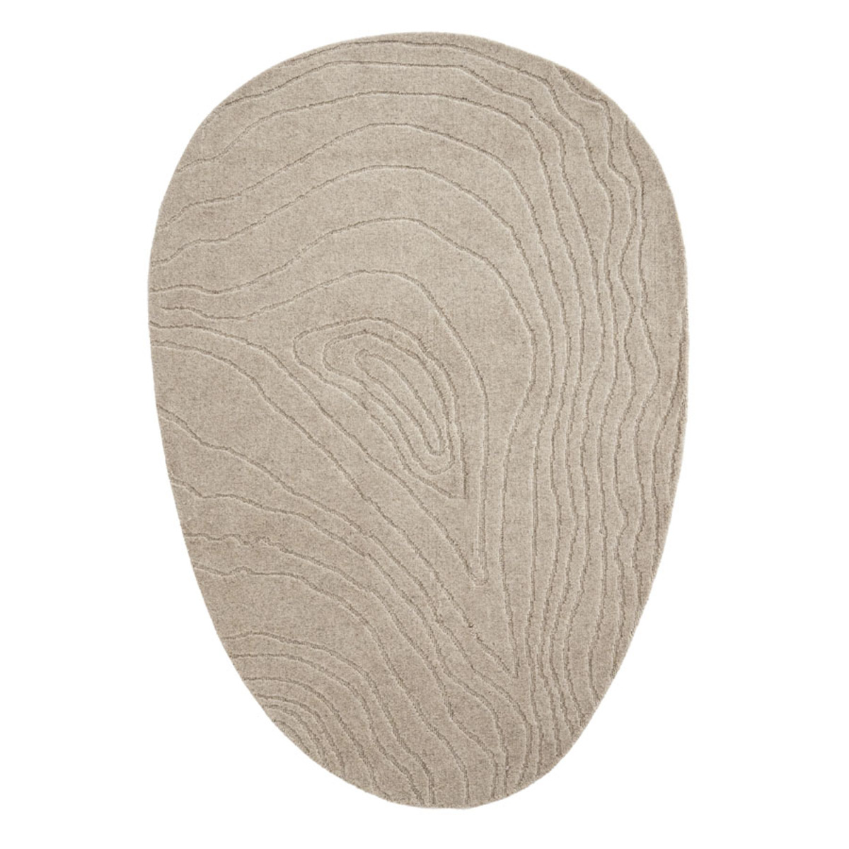 Vloerkleden Pebble Crème Beige - Stof - By Boo