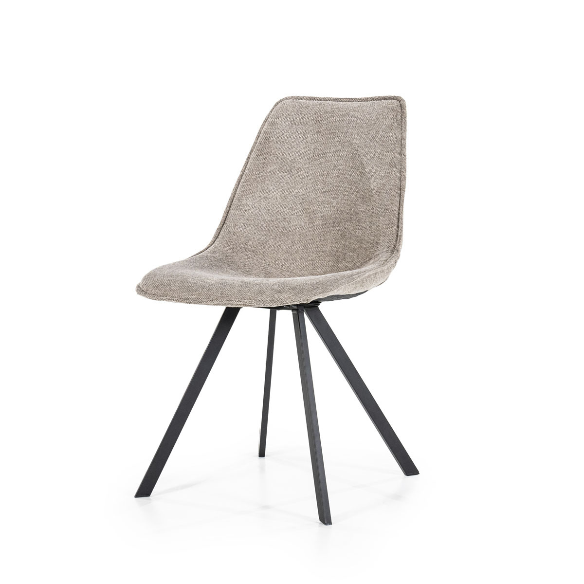 Eetkamerstoel Boy Bruin Taupe - Stof - By Boo