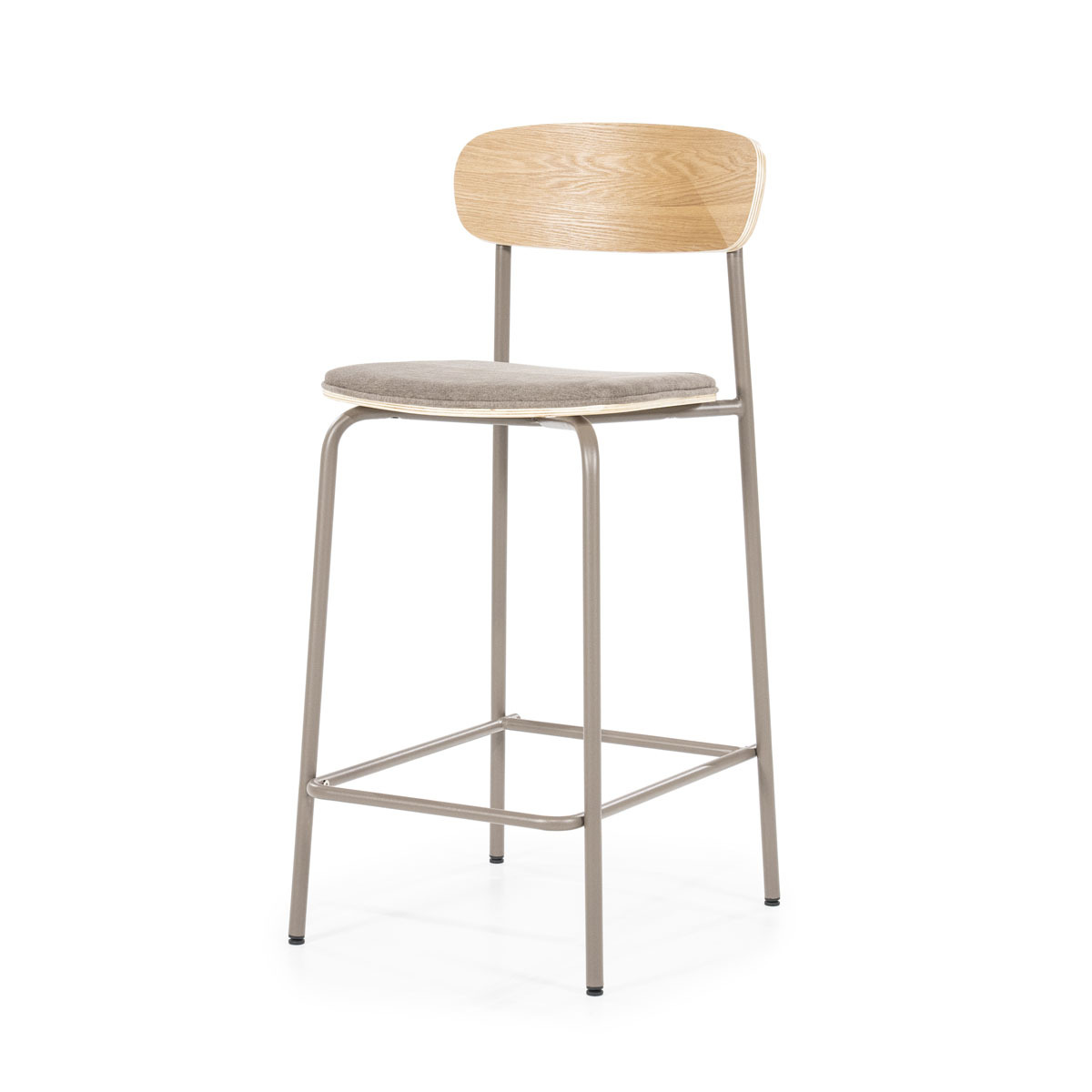 Barkruk Skola Bruin Taupe - Stof - By Boo