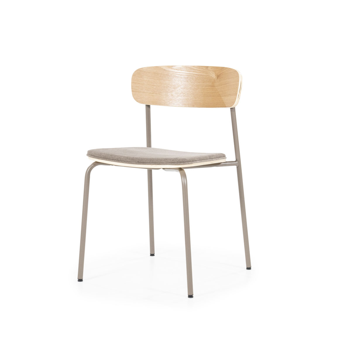 Eetkamerstoel Skola Bruin Taupe - Stof - By Boo
