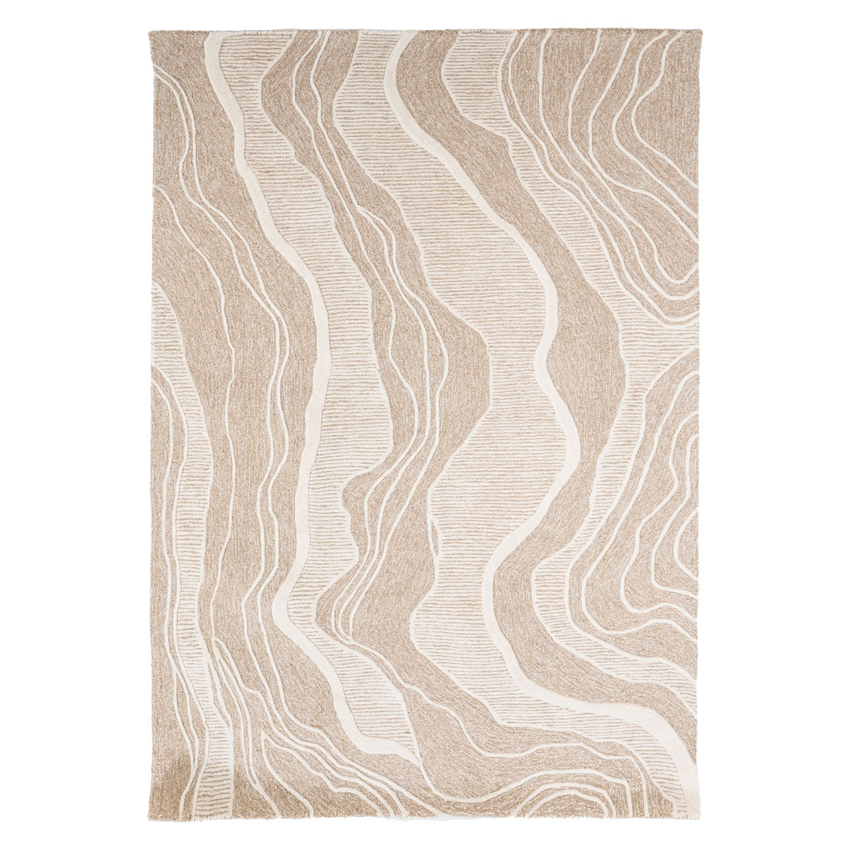 Vloerkleden Soil Bruin Beige - Wol - By Boo
