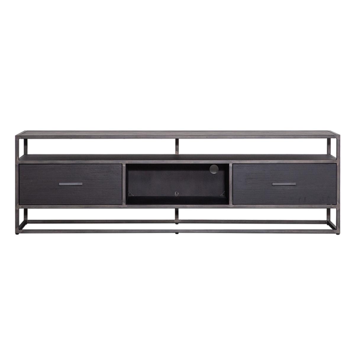 Tv-meubel Hudson Zwart - Acaciahout - Eleonora