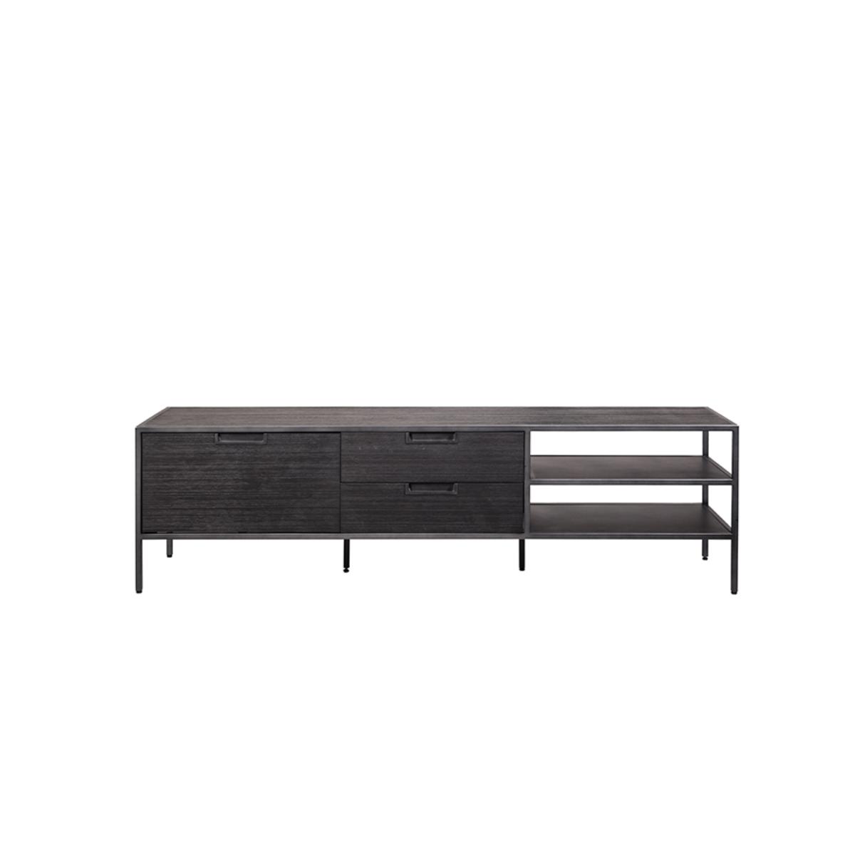 Tv-meubel  Zwart - Acaciahout - Eleonora
