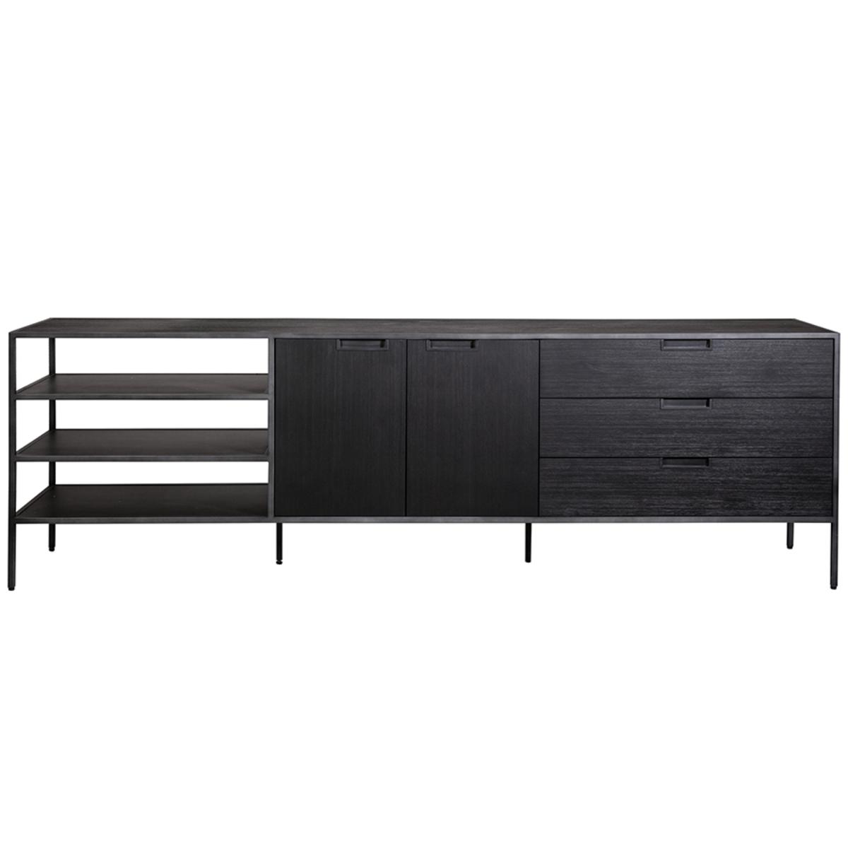 Dressoir  Zwart - Acaciahout - Eleonora