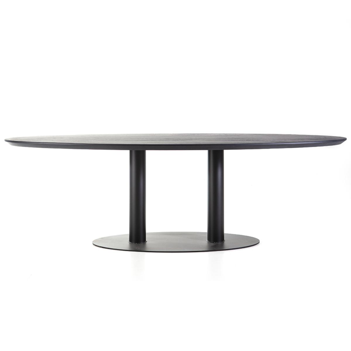 Eetkamertafel Ovaal Zwart - Eiken - Eleonora