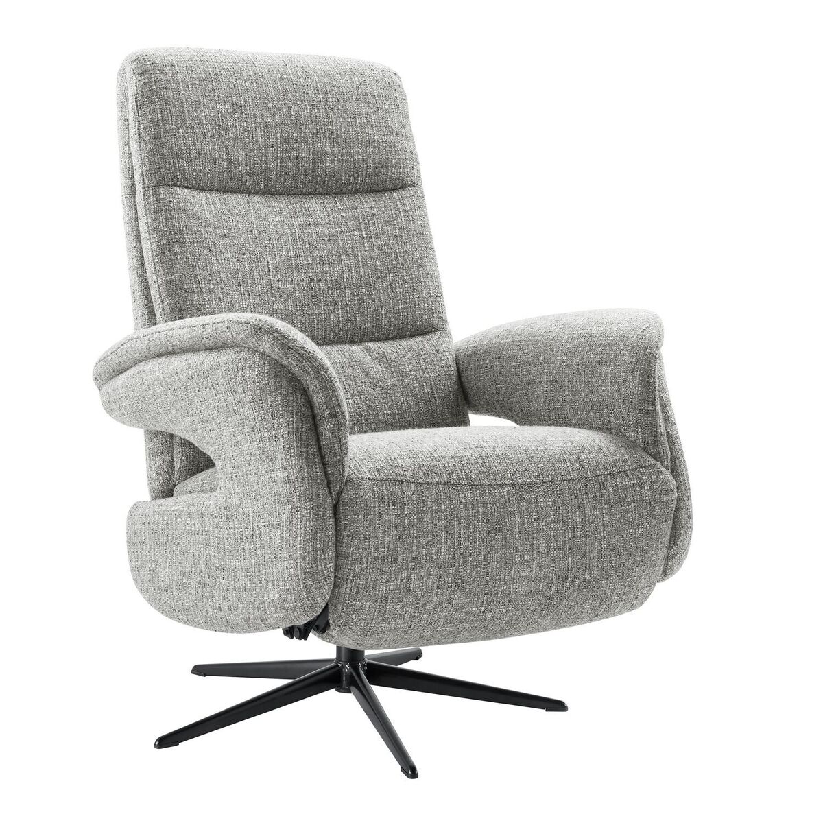 Fauteuil Haslet - Elektrisch - Armleuning - Grijs - Stof - Modern - Profijt Meubel
