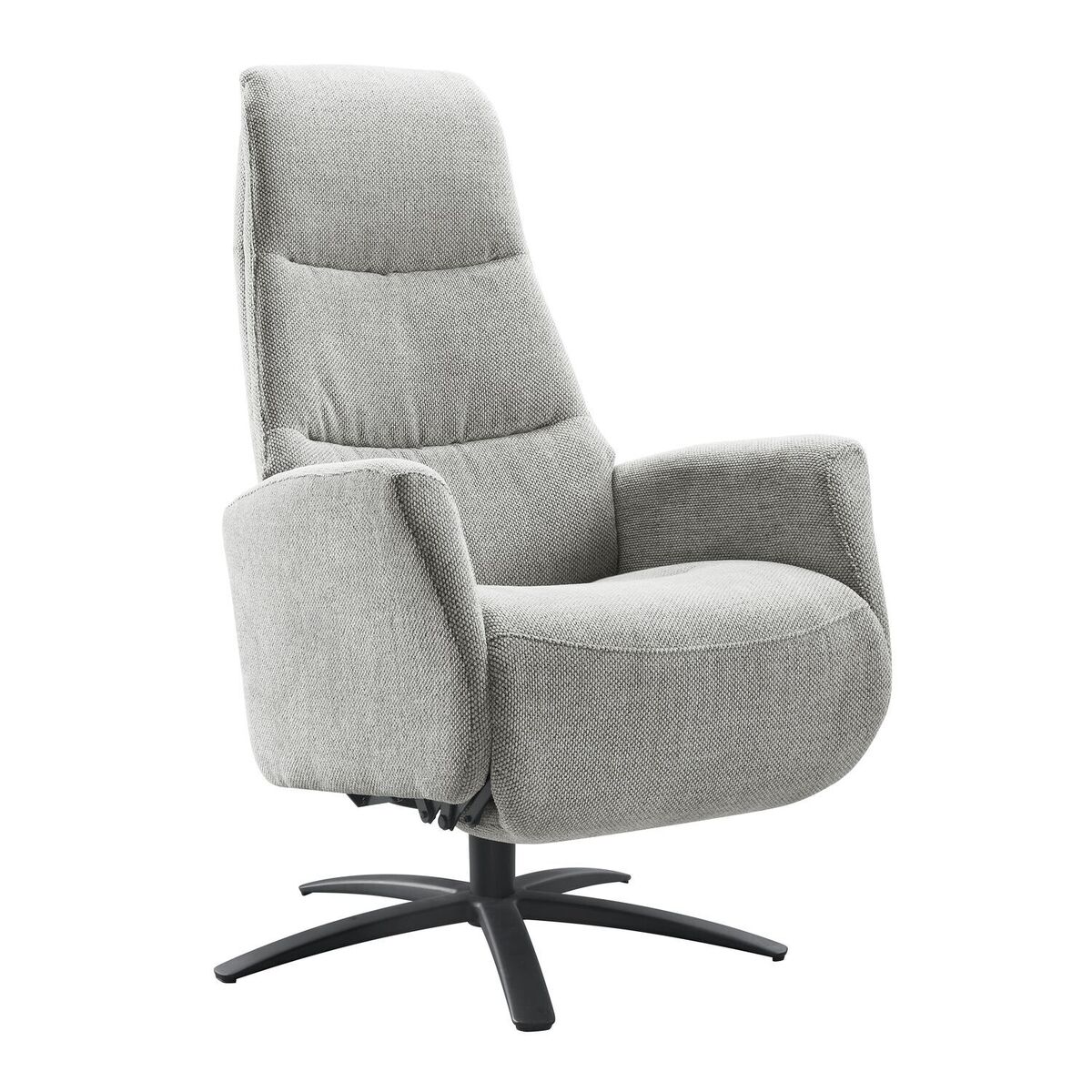 Fauteuil Olindia - Relaxfauteuil - Armleuning - Grijs - Stof - Modern - Profijt Meubel