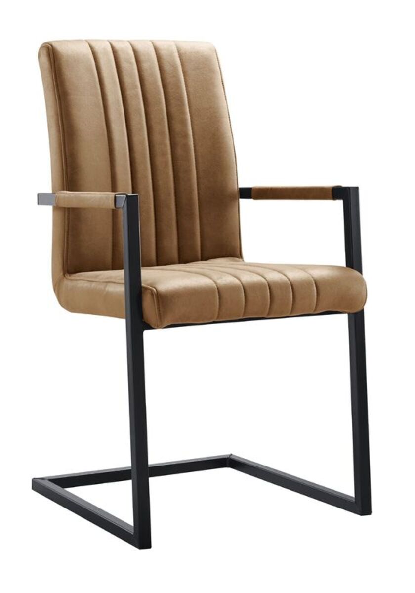 Fauteuil Pareda - Armleuning - Bruin - Stof - Modern - Profijt Meubel