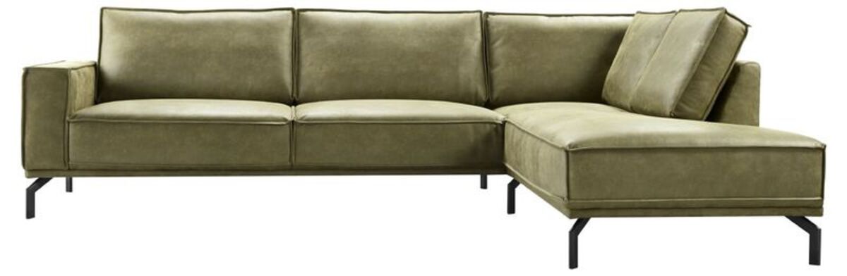 Hoekbank Alburg - - Groen - Microleder - Modern - Profijt Meubel