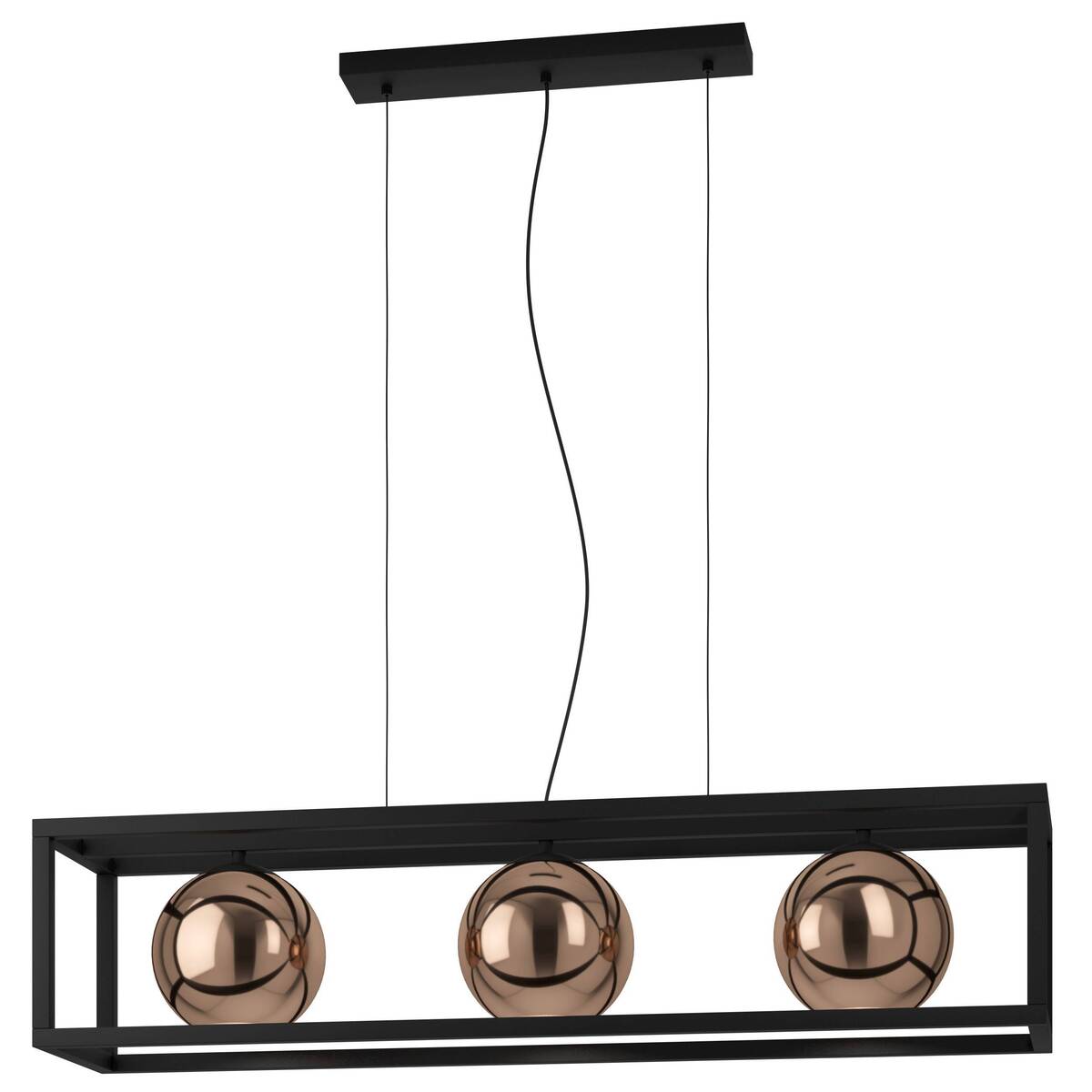 Hanglamp Cordoba Zwart - Metaal - Eglo
