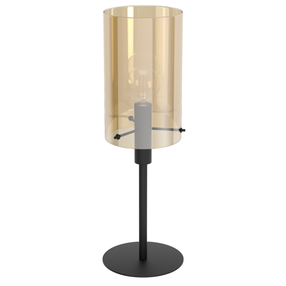 Tafellamp Polverara Zwart - Glas - Eglo