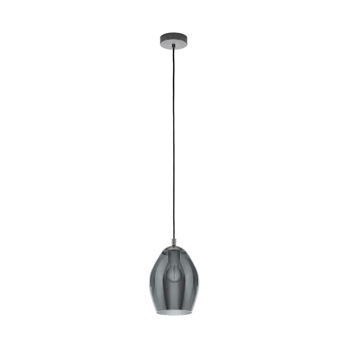 Hanglamp Estanys Zwart  - Glas - Eglo