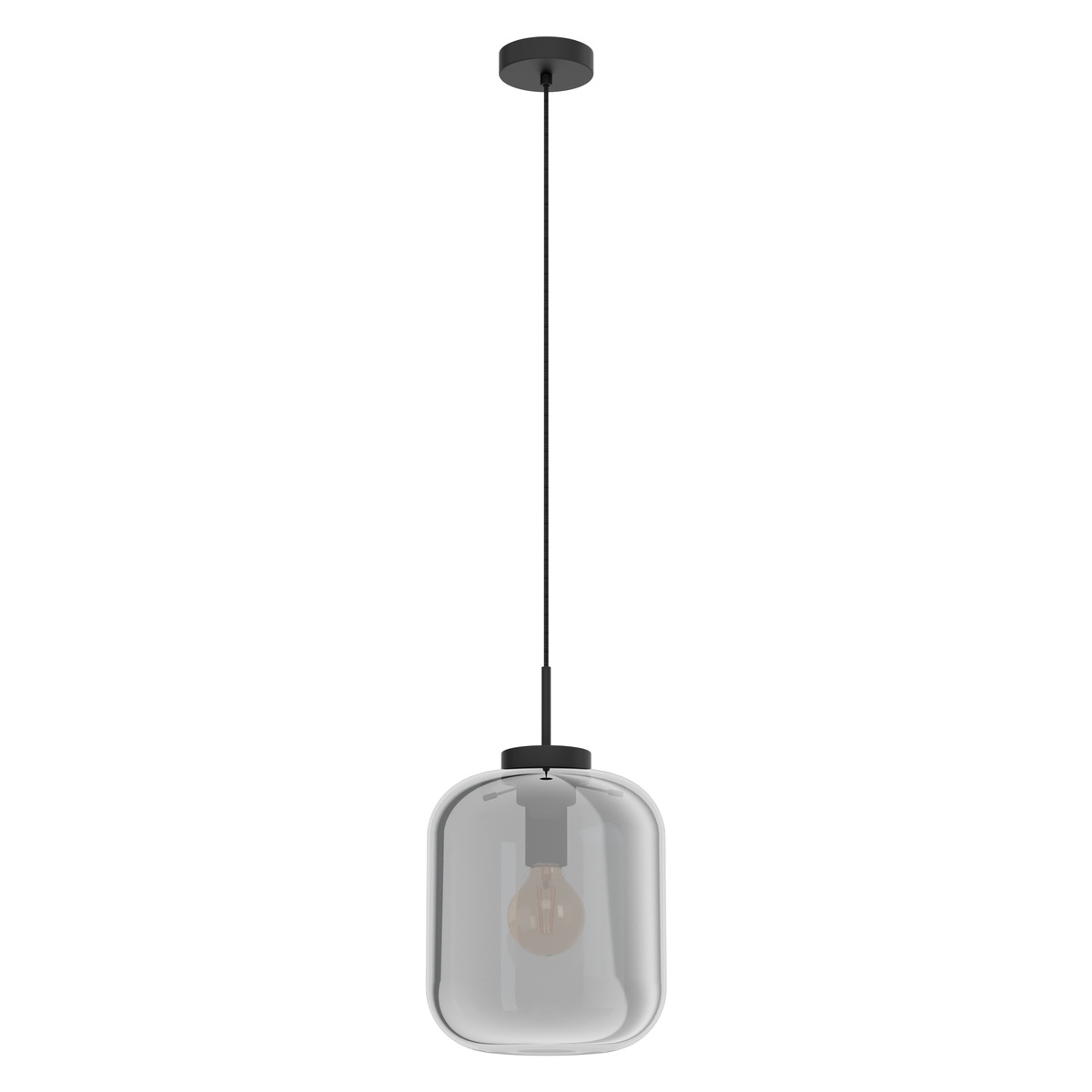 Hanglamp Bulciago Zwart - Metaal - Eglo