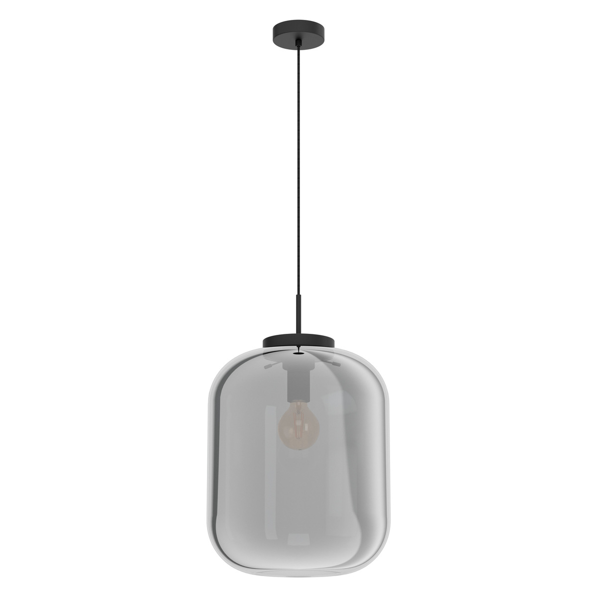 Hanglamp Bulciago Zwart - Metaal - Eglo