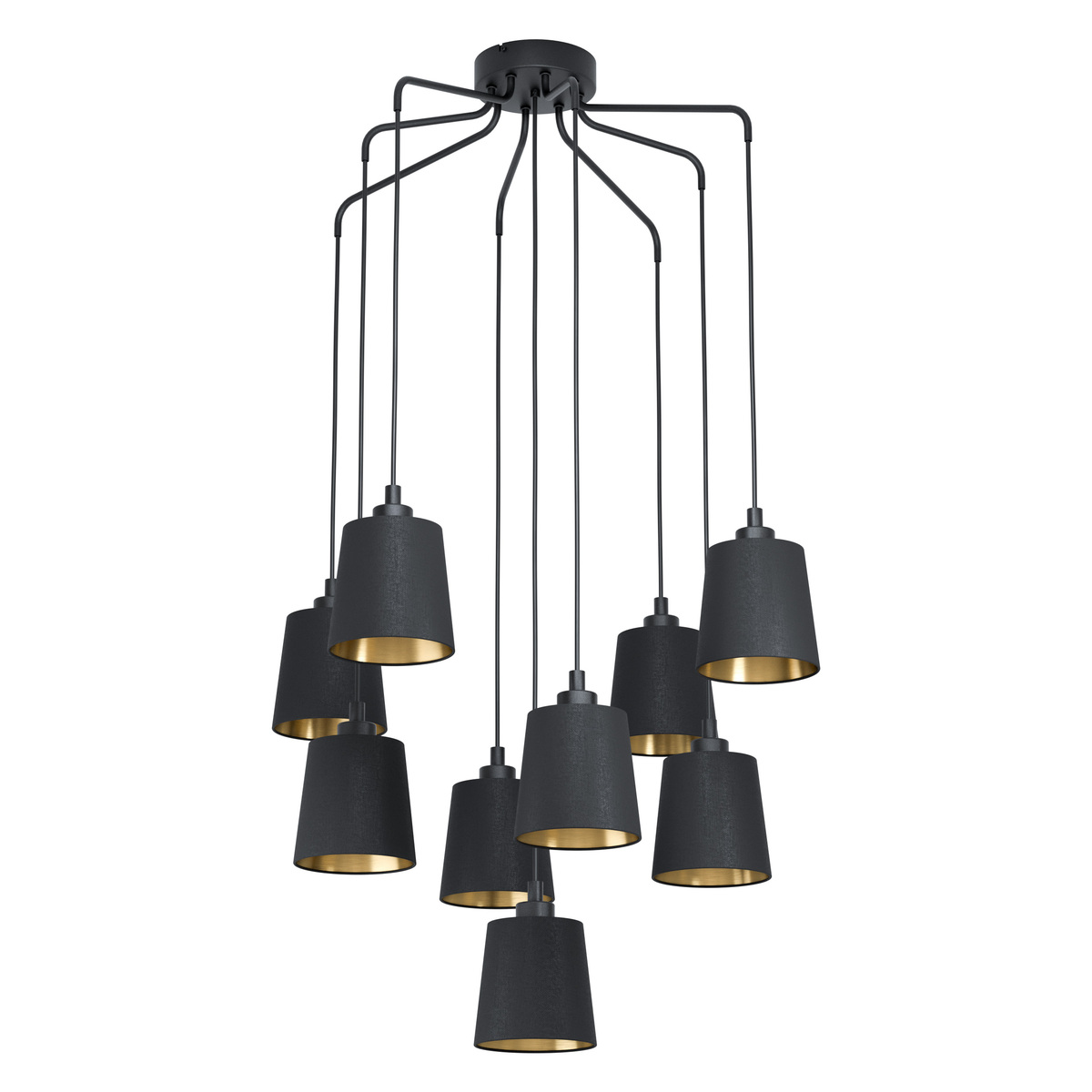 Hanglamp Bernabetta Zwart - Metaal - Eglo