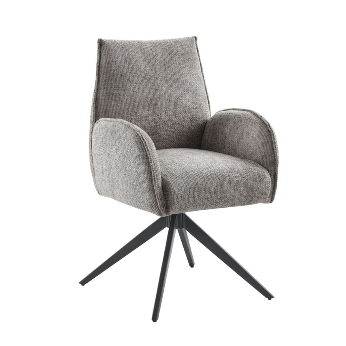 Fauteuil Troi - Armleuning - Grijs - Stof - Modern - Profijt Meubel