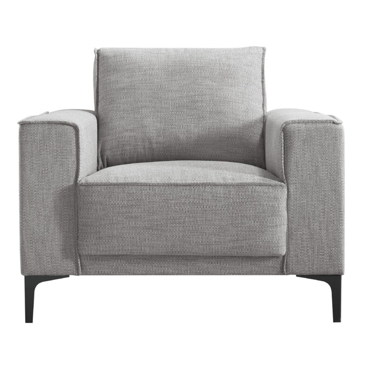 Fauteuil Calira - Armleuning - Grijs - Stof - Modern - Profijt Meubel