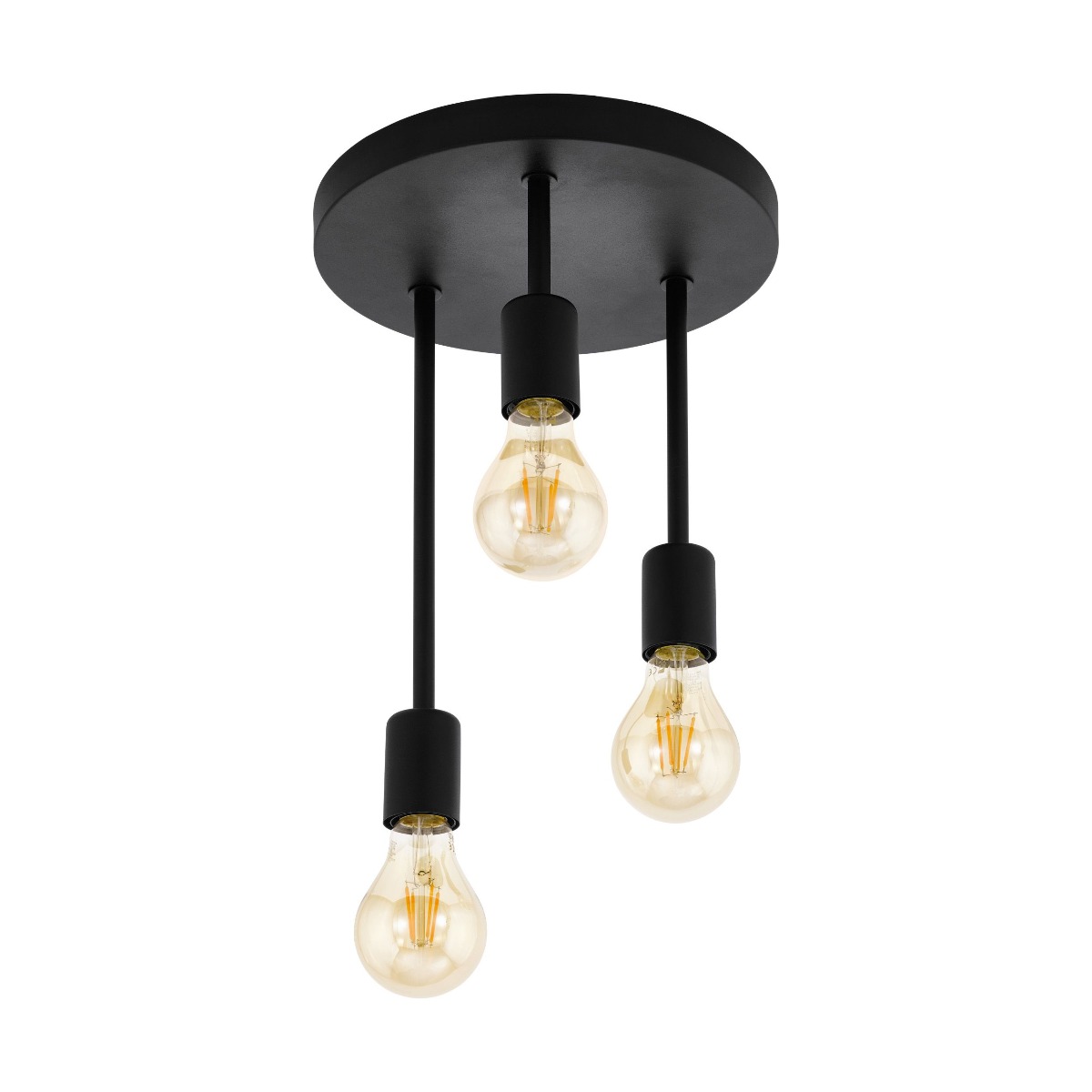 Hanglamp Wilmcote Zwart - RVS - Eglo