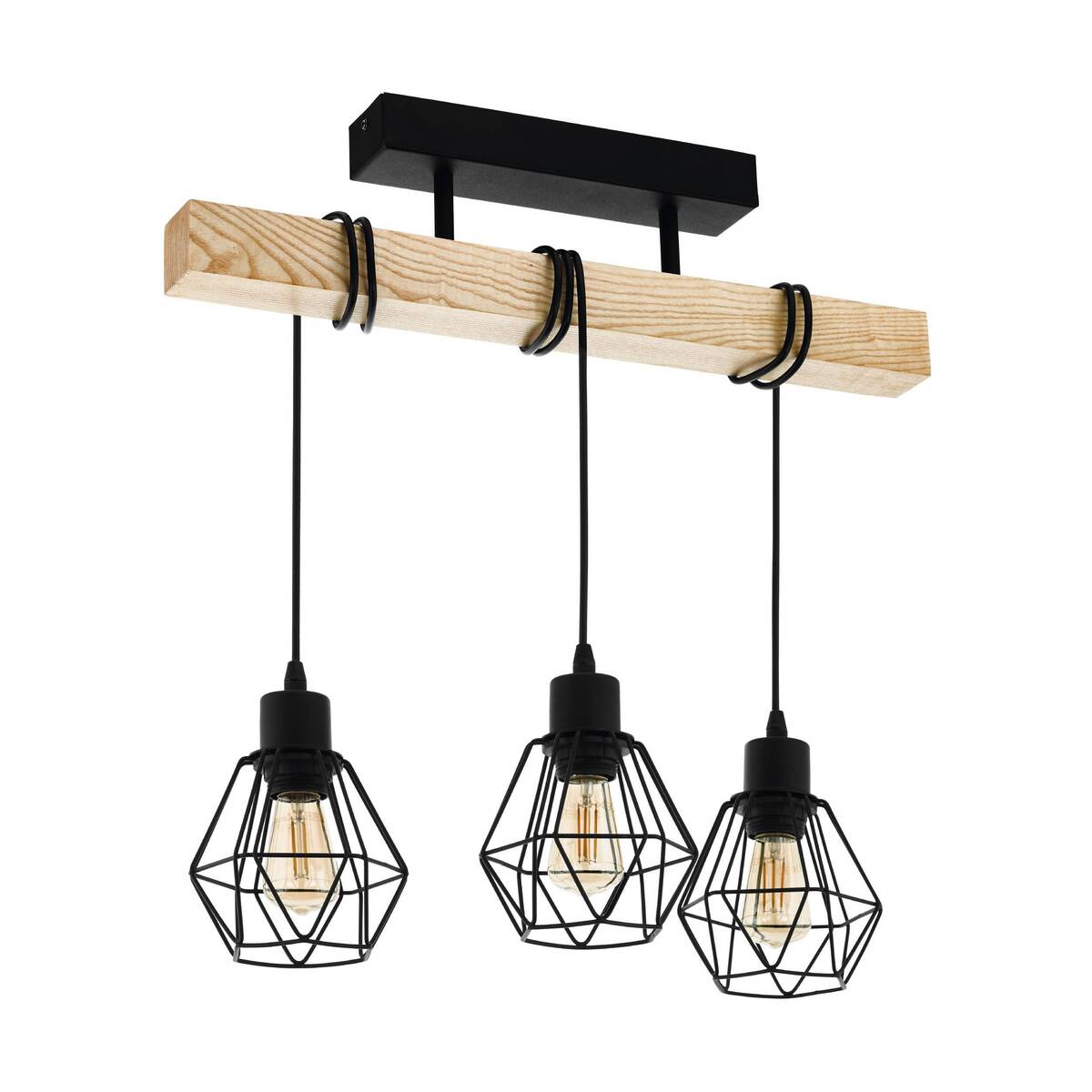 Hanglamp  Naturel Hout - Eglo