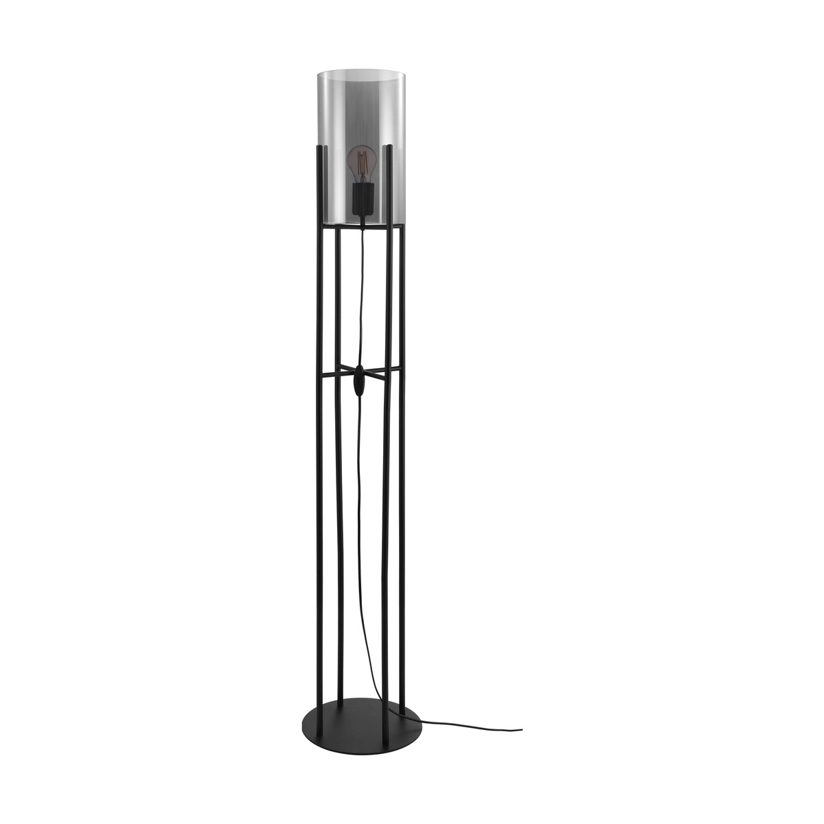 Vloerlamp Glastonbury Zwart - Metaal - Eglo