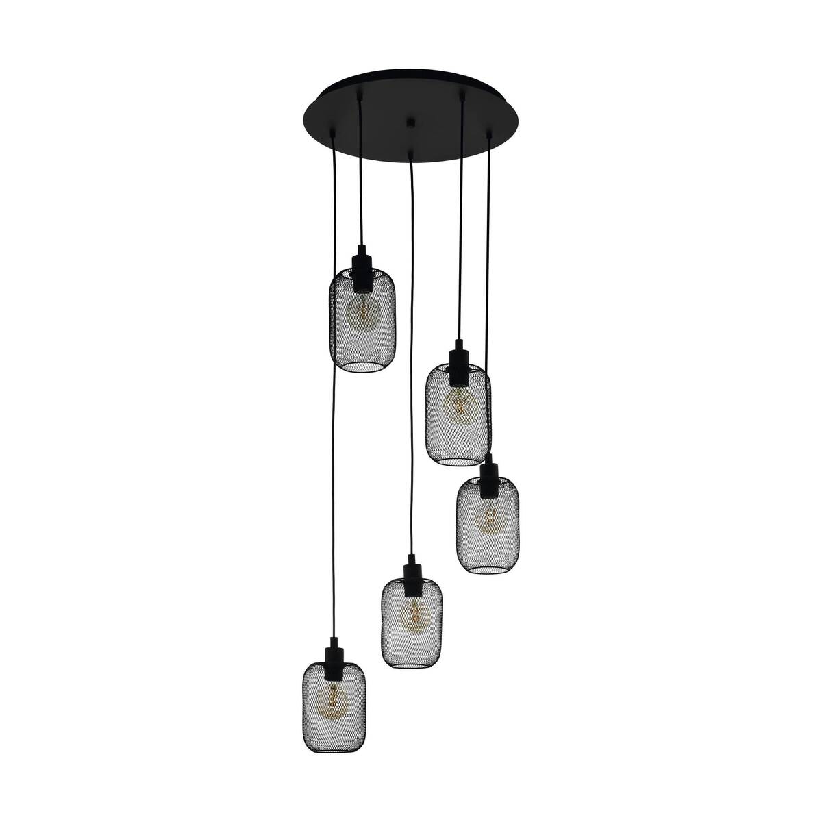 Hanglamp  Zwart - Metaal - Eglo