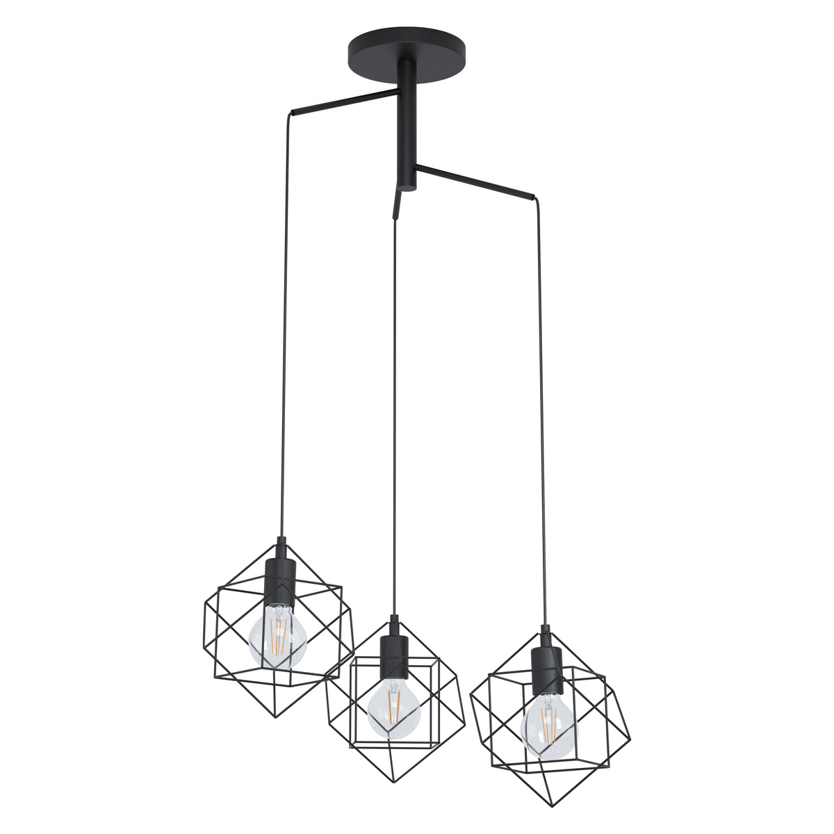 Hanglamp Straiton Zwart - Metaal - Eglo