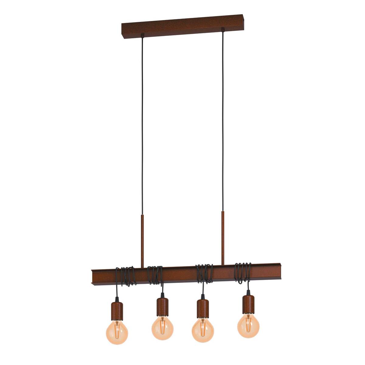 Hanglamp Bruin - Metaal - Eglo